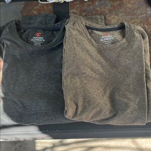 Rugged Elements Men's Gray and Brown Shirts 2-pack xl new